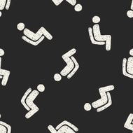 Seat doodle seamless pattern background N2