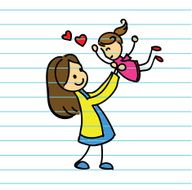 Happy mom and daughter hugging with love for Mother&#039;s day N4