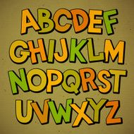 Hand drawn cartoon doodle font N3