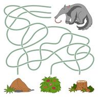 Maze game anteater and anthill