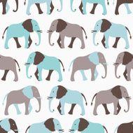 Animal seamless vector pattern of elephant N12