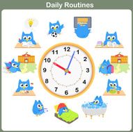 Daily Routines sheet - Worksheet for education
