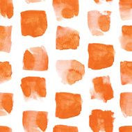 Watercolor orange stain geometric sliding rows seamless pattern