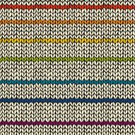 Seamless pattern with rainbow knitted stripes