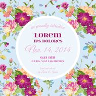 Baby Arrival or Shower Card - with Vintage Flower Design