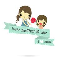 mother and child with flower