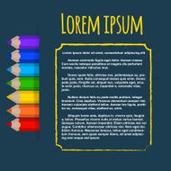 flyer place for your text colored pencils on the background N2