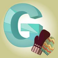 Alphabet and Gloves icon great for any use Vector EPS10