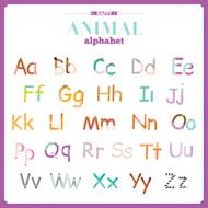 Cute vector zoo alphabet with cartoon and funny animals N4