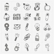 doodle baby icon sets N6