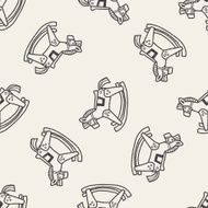 rocking horse doodle seamless pattern background N2