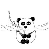 Meditating Panda