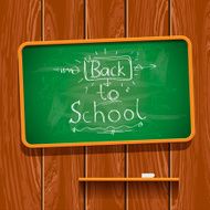 Back to school chalkwriting on blackboard