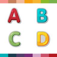 Font Cute Design Cartoon Style Vector Set N3
