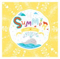 Cute summer greeting card N2