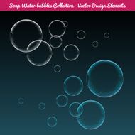 Vector isolated Soap Water bubbles collection N3