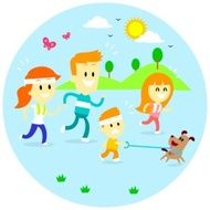 Family Jogging Time