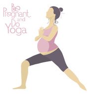 Pregnant woman doing yoga