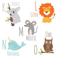 zoo alphabet in vector