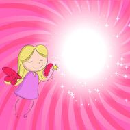 little angel greeting card vector