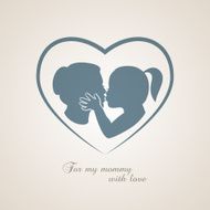 Little girl kissing her mom on Mothers Day N2