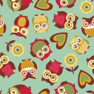 seamless cute owls pattern background N5