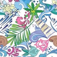 Travel Sea Colorful Pattern N2