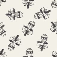 doodle rattle seamless pattern background N2