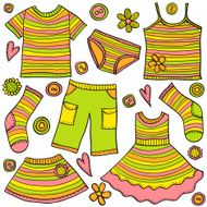 Children clothes doodles N2