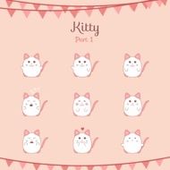 Cute funny cats set various emotions N2