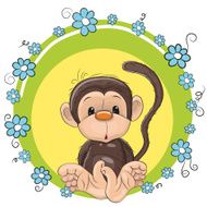 Monkey with flowers