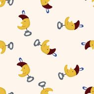 baby toy cartoon seamless pattern background N29