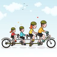 Family cycling