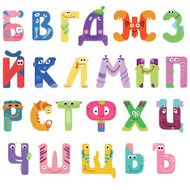 Consonants of the Cyrillic alphabet like different monsters