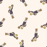 The Little Prince cartoon seamless pattern background