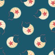 baby bib flat icon eps10 seamless pattern background N3