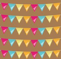 seamless bunting flags background