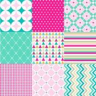 Set of seamless geometric patterns N13