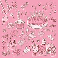 set pink birthday party