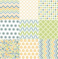 Set of seamless geometric patterns N14