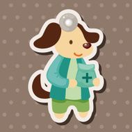 animal dog doctor cartoon theme elements N5