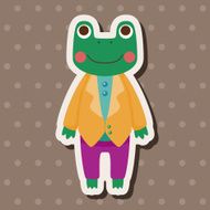 animal frog worker cartoon theme elements N9