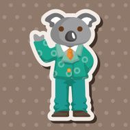 animal koala worker cartoon theme elements N4