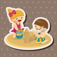 Kindergarten children theme elements N16