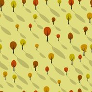 Vector seamless pattern with cartoon trees