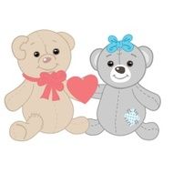 Cute bears couple Valentines card