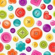 Seamless print with colorful buttons Vector background