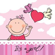 baby girl greeting card N2