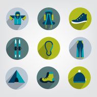 Set of modern sporting and tracking shadows icon