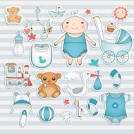 Baby boy shower Cute paper labels